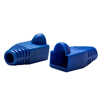 1355655_SRB-UTP-BL-20__srbutpbl20_415 DYNAMIX BLUE RJ45 Strain Relief Boot 20pk - Image 1
