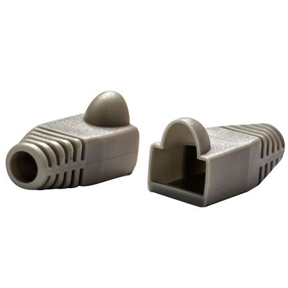 1355661_SRB-UTP-GRY-20__srbutpgry20_415 DYNAMIX GREY RJ45 Strain Relief Boot 20pk - Image 1