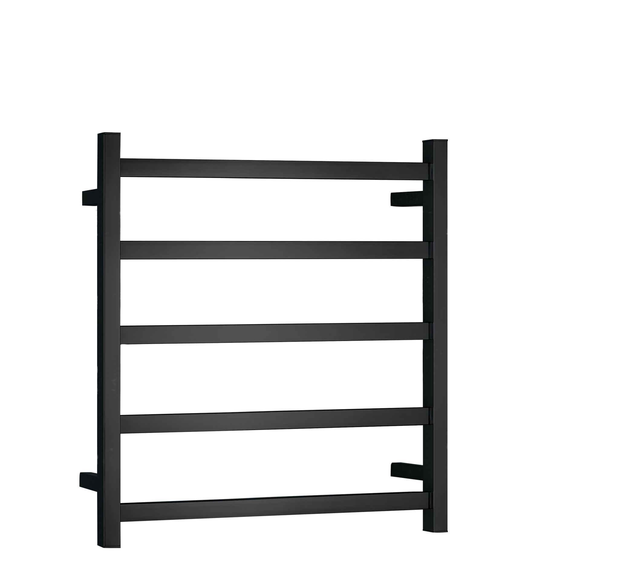 2079616-BLK Heated Towel Rail 5 BAR DIY - Matt Black - Image 1