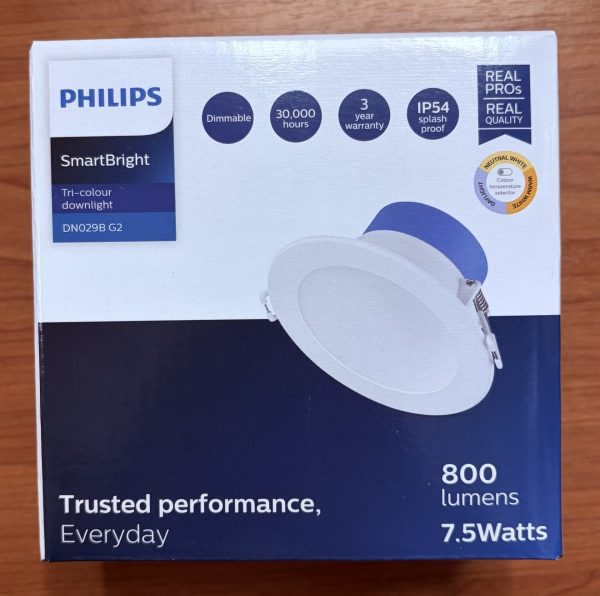 Philips SmartBright LED Downlight DN029B, 7.5 W, 800 lm, 3000 K, 4000 K, 6500 K, White - Image 2