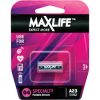 MAXLIFE A23 Alkaline 12V Battery 1Pk