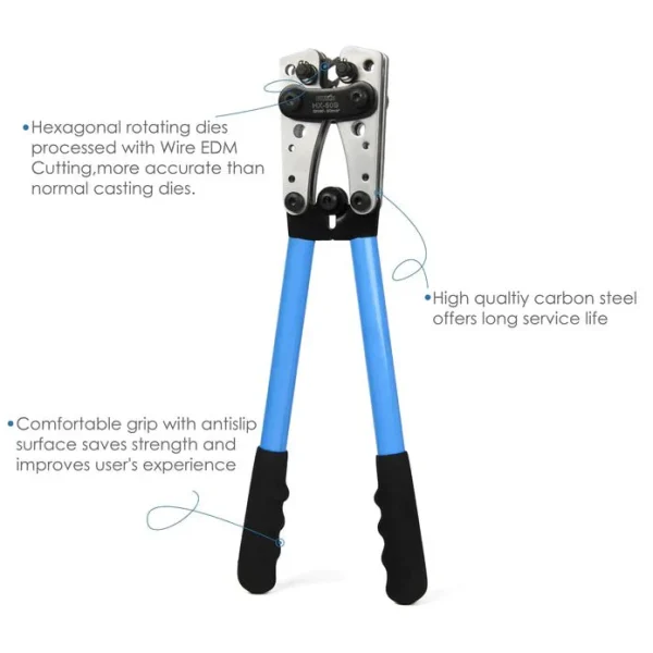 HX-50B Crimping Pliers Wiring Pliers Bare Terminal Pliers YO Copper-Aluminum Cable Crimping Pliers 6-50mm² - Image 6