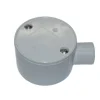 20mm Round Junction Box 1 Way Shallow - Grey