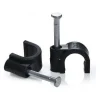 Cable Clip 6mm Round Black