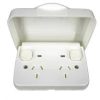 TRANSCO 10A Double Power Point Weather Proof IP65 White