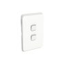 PDL Iconic Switch, 2 Gang Vertical, 20A - Vivid White
