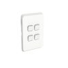 PDL Iconic Switch, 4 Gang Vertical, 20A - Vivid White