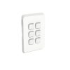 PDL Iconic Switch, 6 Gang Horizontal/Vertical, 20A - Vivid White