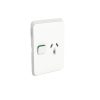 PDL Iconic Single Switch Power Point Vertical, 10A - Vivid White