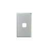 HPM Excel 1 Gang Cover Plate - Matt Silver