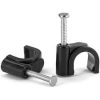 Cable Clip 5mm Round Black (PK100)