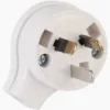 Side Entry Plug 3 PIN 240V 10A - White