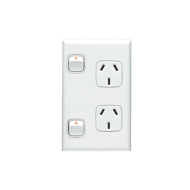 p2v Double Vertical Socket 10A - PoweRun - Image 1